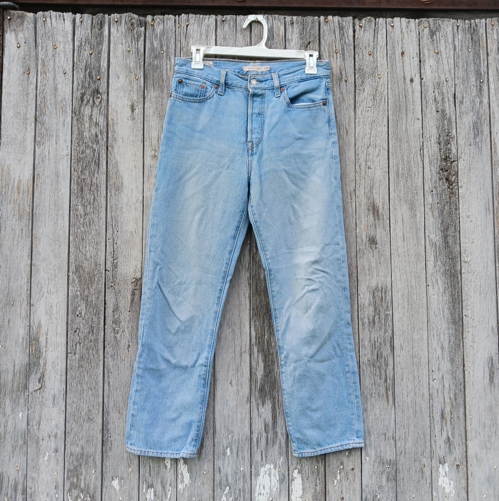 Levi's Wedgie Straight Leg Button Fly Blue Jeans‎ Pants Women’s Size 26